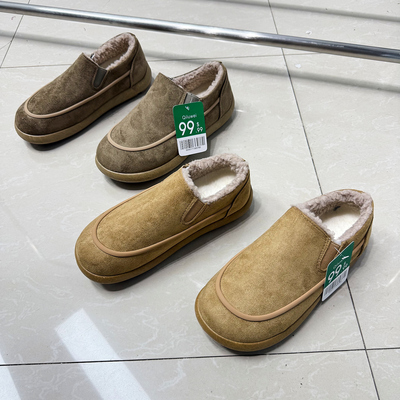 海外99.99美刀！超值捡漏 冬季男加绒保暖防滑一脚蹬勃肯鞋雪地靴