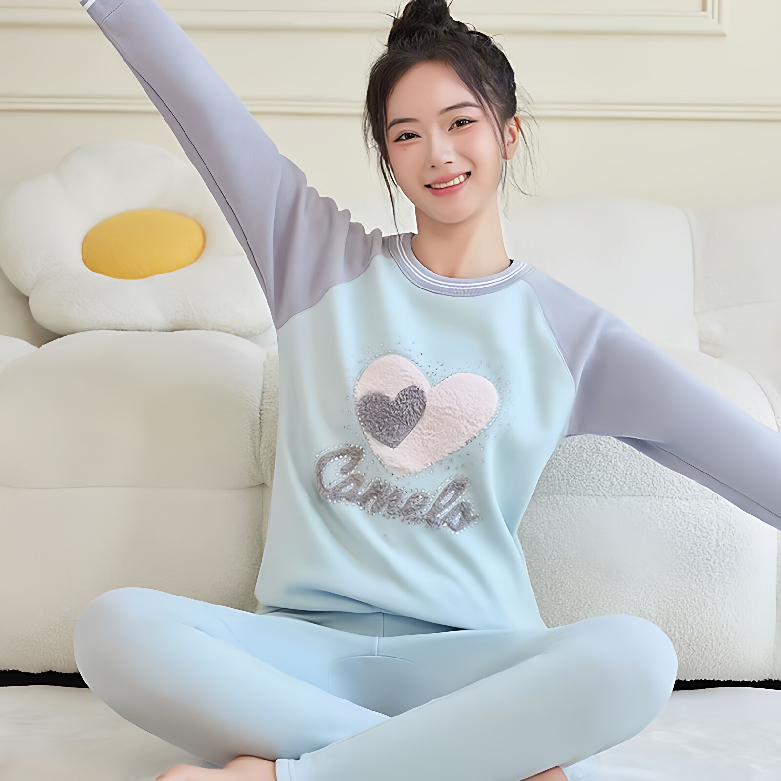 保暖内衣女加厚加绒套装少女学生保暖套装