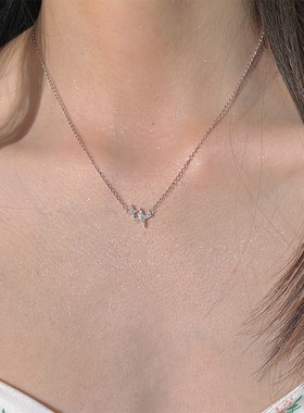 繁星.A Funny Story 通体925银女百搭简约小众精致轻奢锁骨链项链