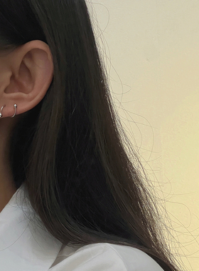 a funny story小众个性百搭旋转螺丝耳钉925银耳环女