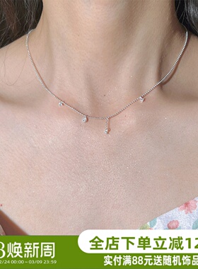 星河予你.A Funny Story通体925银项链2023新款爆款小众锁骨链女