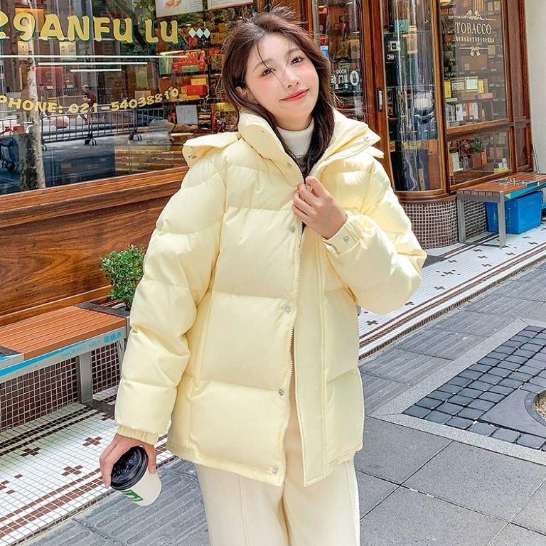 90绒女装羽绒服男女短款冬季2025年新款加厚连帽情侣款宽松外套