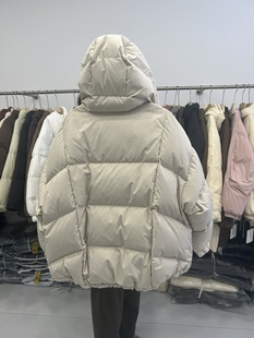 零下18度可过冬宽松显瘦韩货加厚连帽羽绒服女前短后长能盖住屁股