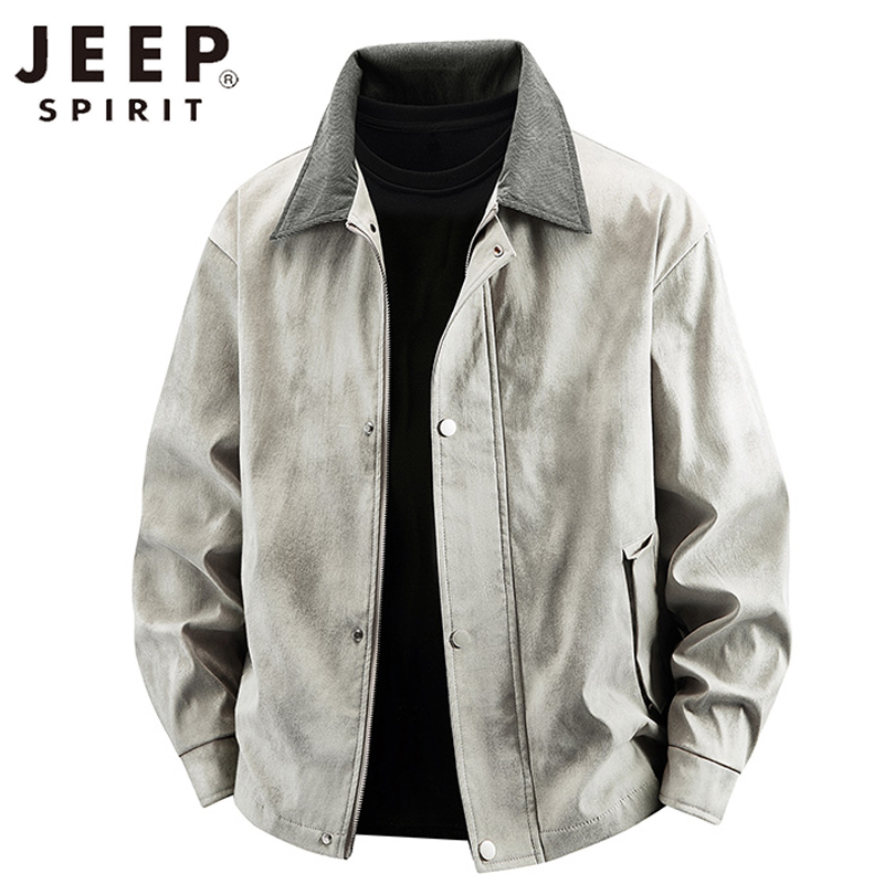 JEEPSPIRIT美式复古工装夹克男装