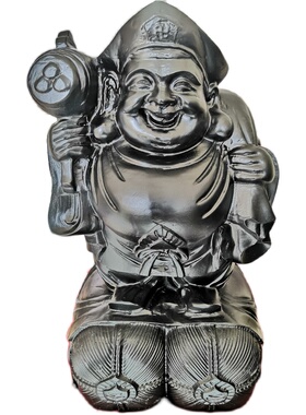 【招财摆件】天然泰山玉大黑天 摩诃迦罗旺宅风水法器桌面摆件