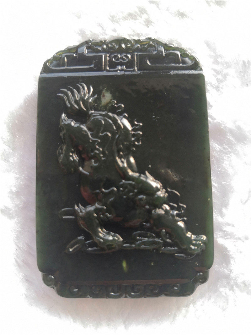 泰山玉貔貅吊坠男女皮休玉石牌子挂件项链招财皮丘瑞兽玉佩护身