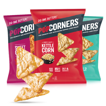 PopCorners噗噗142g*3袋膨化薯片零食玉米片脆爆米花9月到期特价
