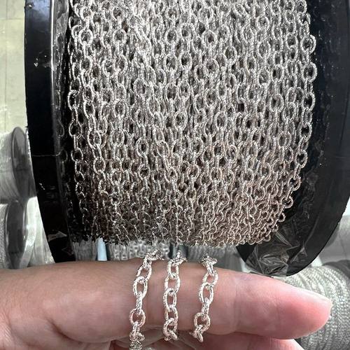 s925纯银DIY配件半成品散链项链手脚链花纹十字链珍珠链O形链条