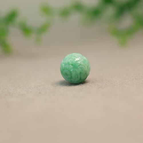 缅甸天然A货翡翠雕花珠子