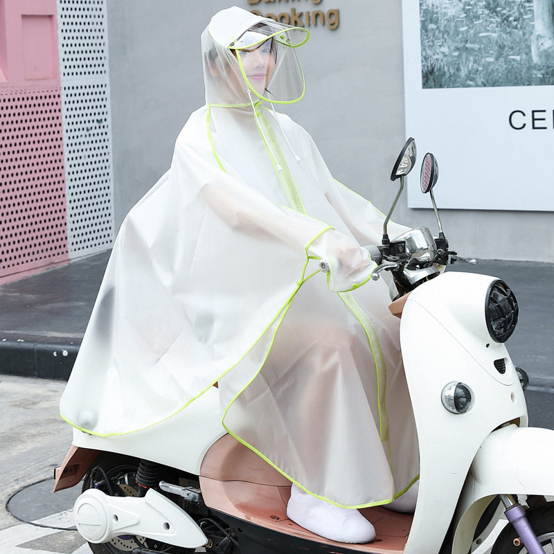 时尚开衫拉链斗篷雨衣手罩防雨成人户外徒步电瓶车骑行雨衣雨披图片