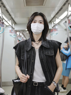 十一 流苏背心外套中性风 信|无性别设计休闲高级感马夹牛仔无袖