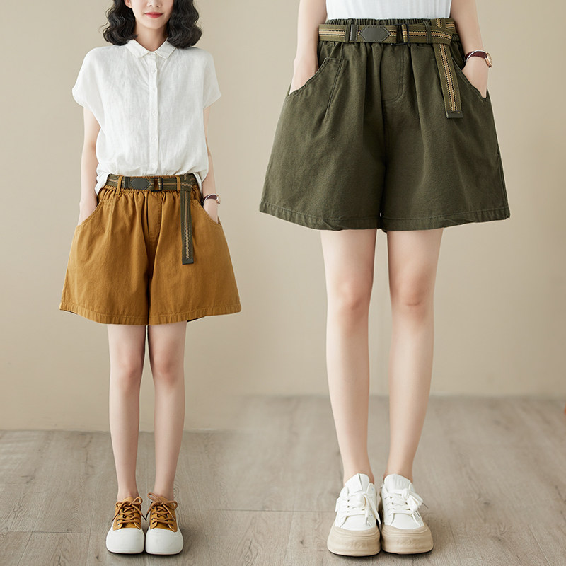 显瘦工装女2024年新款夏季休闲a字阔腿裤宽松百搭五分裤,女装/女士精品,休闲裤,淘宝优惠券,粉丝福利购,淘宝优惠卷