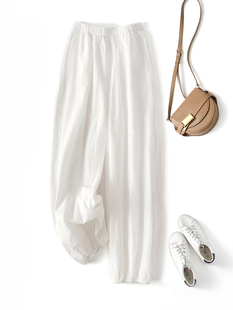 小菲家~夏季新款白色宽松灯笼裤女设计感阔腿裤山本裤松弛感裤子