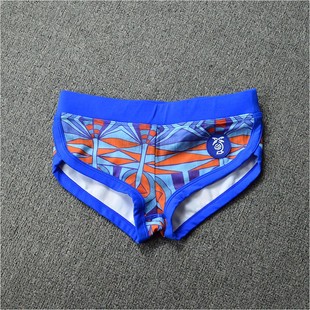 外贸 女子沙滩排球服 运动短裤 紧身包臀 游泳三分裤 印花