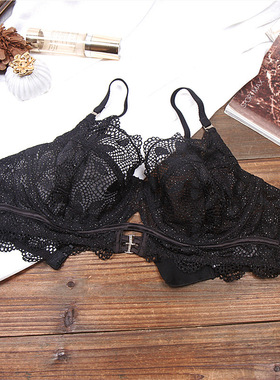 707580BCD欧美单性感内衣超薄透明网纱刺绣蕾丝内衣大胸显小文胸