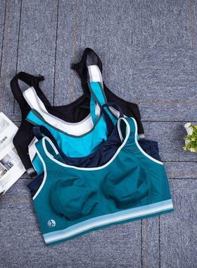 75B90D100F外贸欧美无钢圈宽肩带大胸显小大码运动内衣薄款文胸