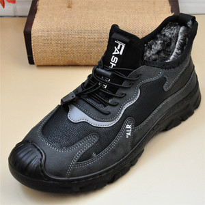 爸爸鞋子冬季男鞋加绒保暖老北京布鞋男款棉鞋软底户外男士运动鞋