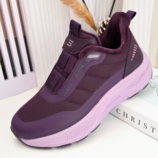 老北京布鞋爆米花底二棉鞋女加绒保暖运动健步妈妈鞋薄绒超轻软弹