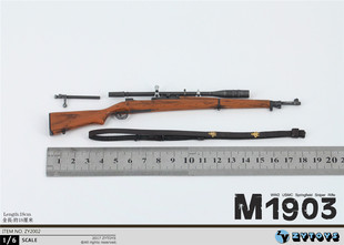 ZYTOYS 1:6 比例 兵人武器模型 二战美军 M1903 春田 狙击枪塑料