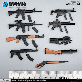 AK47武器包 12分BJD 机娘兵人6寸手办 ZYTOYS第一弹上色版