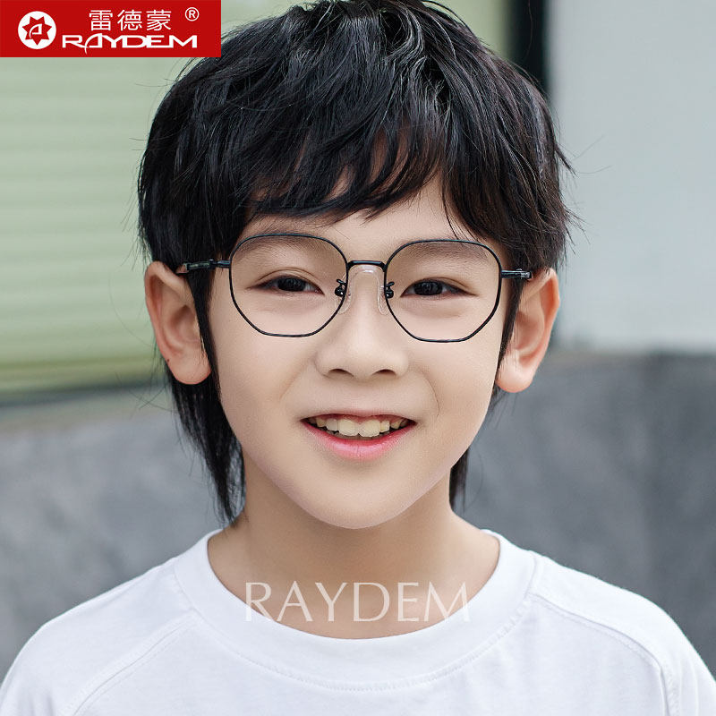 儿童纯钛防蓝光眼镜护眼可配近视