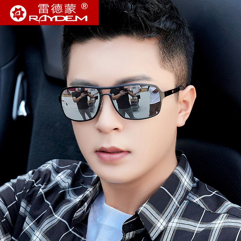 方形偏光太阳镜男士墨镜2026新款防紫外线开车专用黑色驾驶眼镜潮