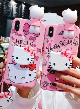 Kitty猫咪15promax适用苹果7plus凯蒂猫xsmax手机壳iPhone6s软壳17promax卡通14pro可爱12pro情侣13max保护壳
