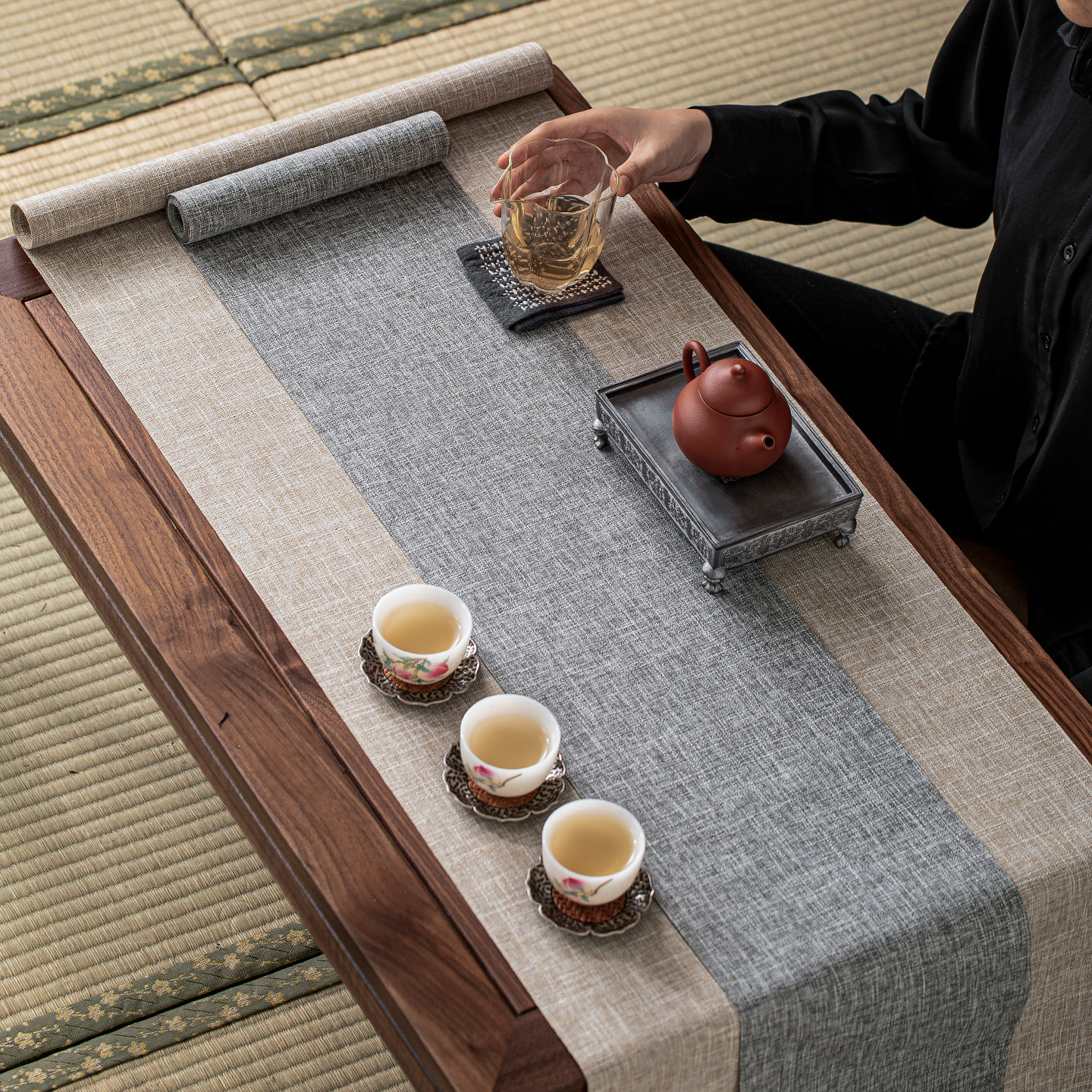 禅意麻纹茶席台湾纯色高端防水茶帘棉麻布茶桌旗茶台茶垫茶具套装,居家布艺,茶席,淘宝优惠券,粉丝福利购,淘宝优惠卷