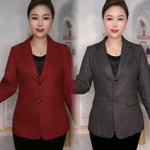 西装外套亮闪闪2026春秋时尚洋气西服修身气质上衣显瘦新款女百搭