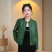 小个子夹克洋气时尚 皮衣短外套女士装 爆款 2025年新款 上衣 春秋冬季
