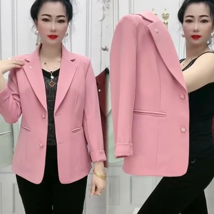洋气减龄妈妈休闲西服上衣 春秋季 高端气质小个子小西装 外套女短款