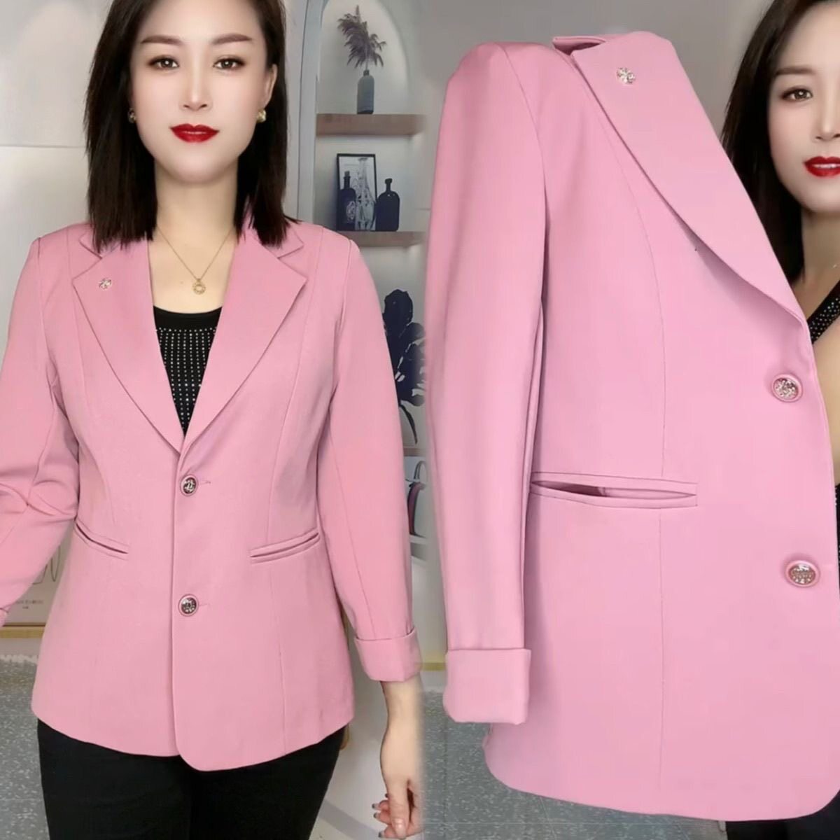 高端气质小个子西装短外套女士初春秋季2025新款超火休闲西服上衣