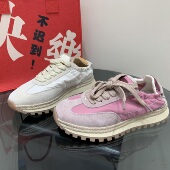 厚底增高阿甘鞋 新款 时尚 运动鞋 真皮复古拼色休闲鞋 单鞋 女2026春季