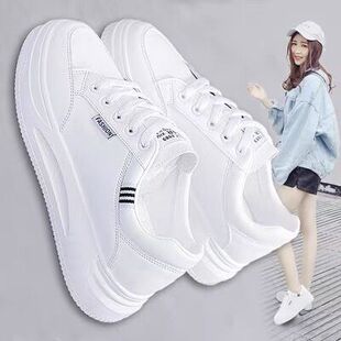 2024年新款春夏季女单鞋潮百搭休闲板鞋内增高小白鞋女