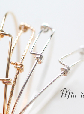 美国进口14K包金925银 7-8.5''可调节式手镯手环 手工绕线Bangle