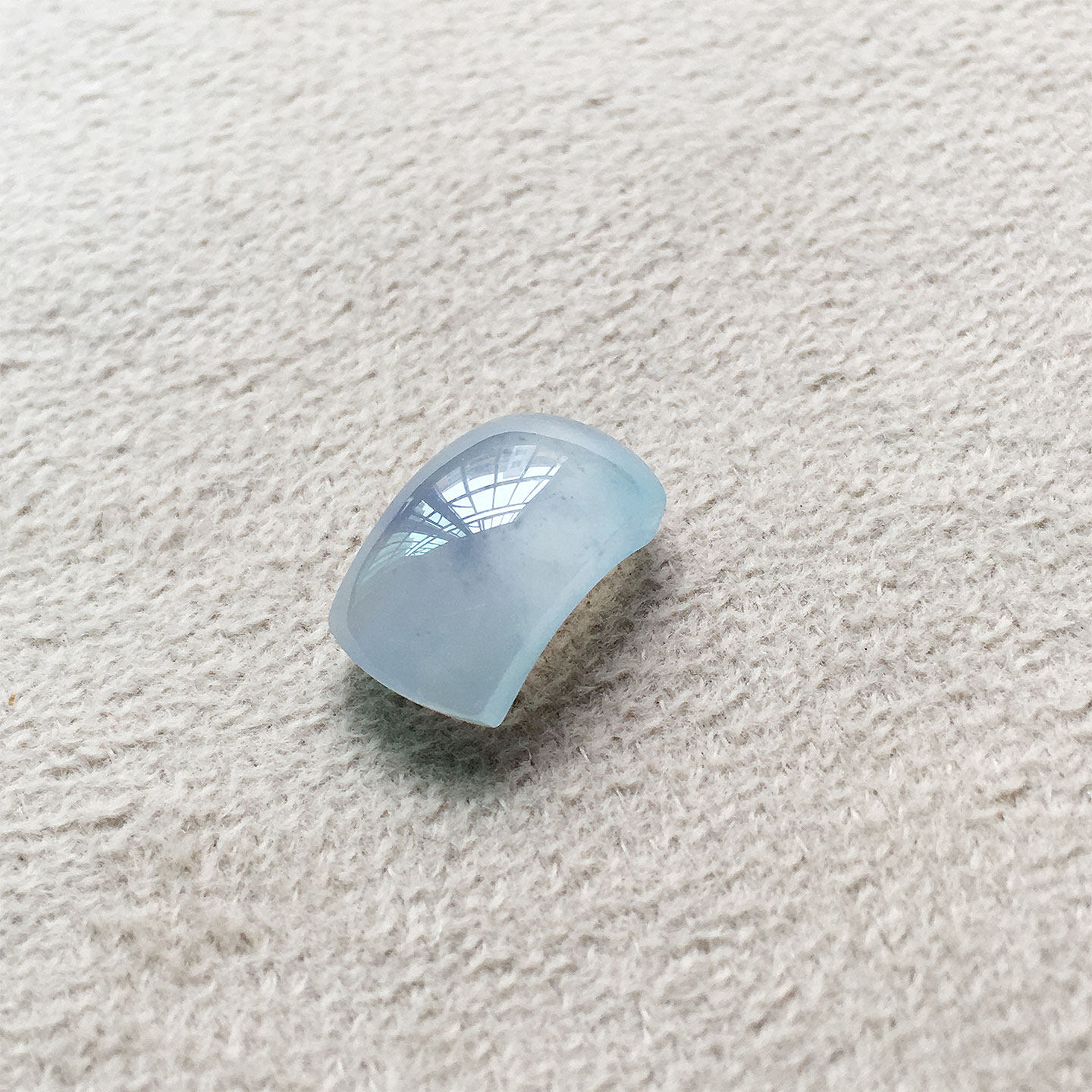 翡翠高冰种紫罗兰马鞍戒指裸石