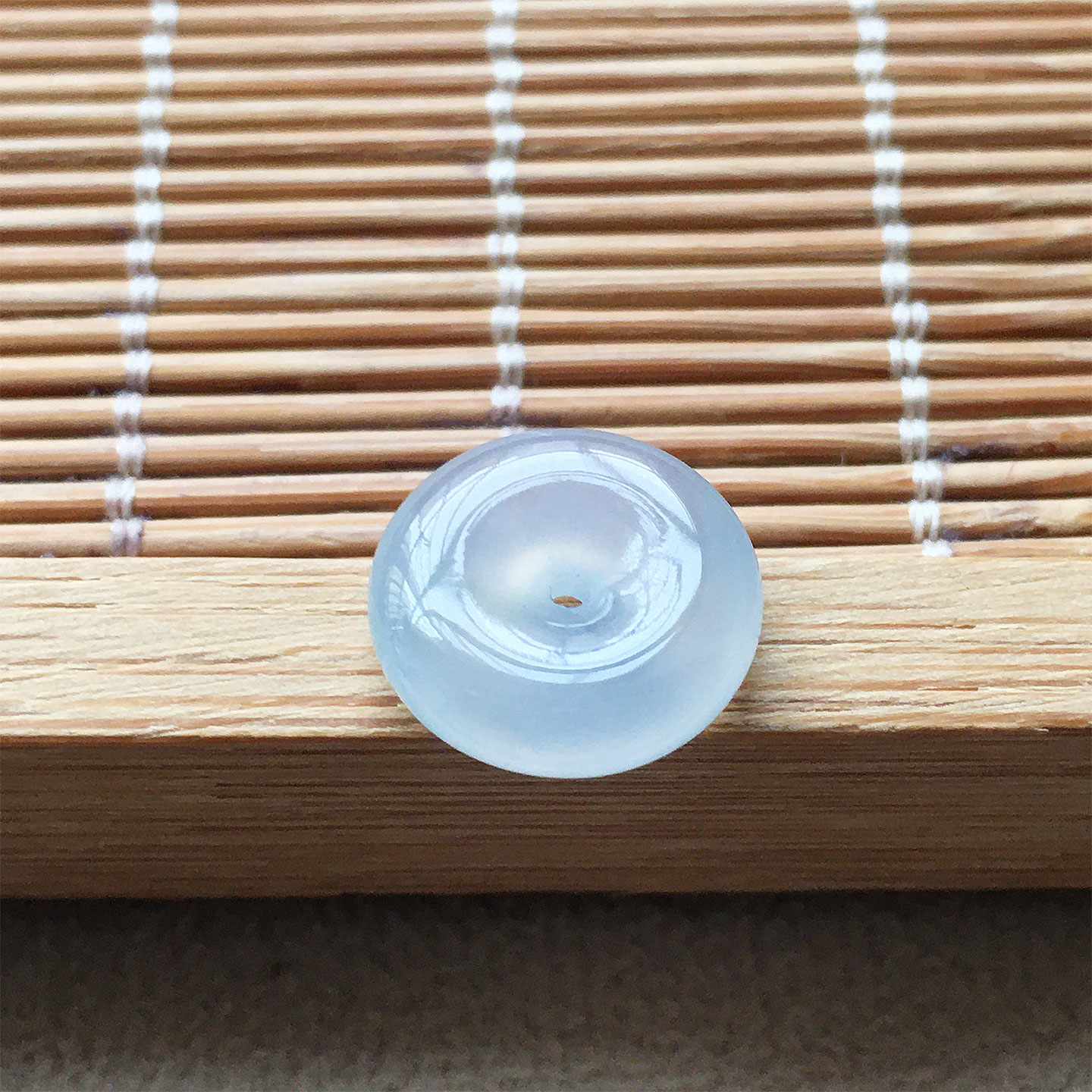 翡翠冰种紫罗兰玉平安扣吊坠