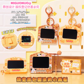 原创面包屋主题萌宠涂鸦小画板钥匙扣儿童创意手绘趣味挂件玩具