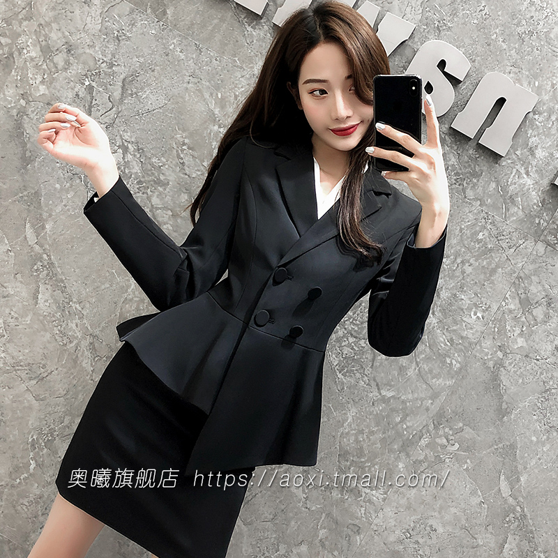 减龄显瘦空姐职业女西装套装气质套裙美容师名媛工作服面试正装