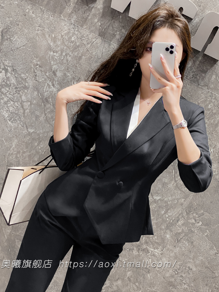 秋装外套女气质高级感职业套装女白领制服套装裤今年流行西服2024