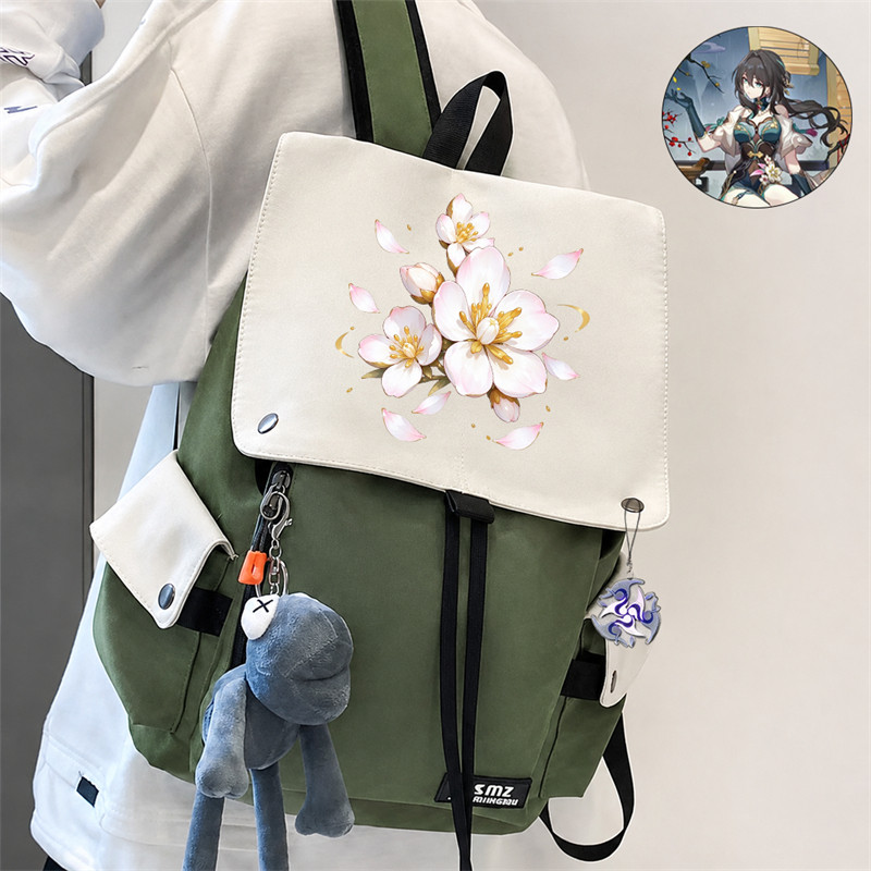 崩铁阮梅印象梅花帆布大容量背包