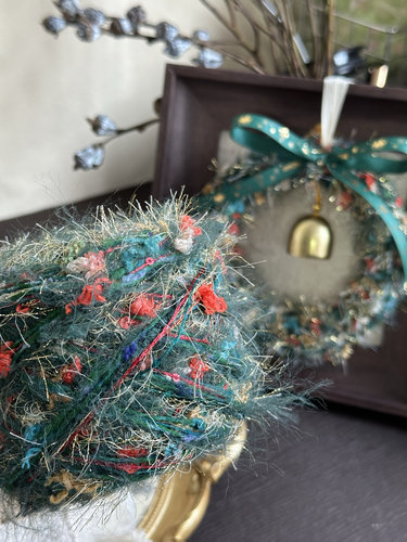 定制【圣诞绿】手混线毛线团包包特色线编织围巾帽子diy柔软100g