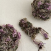 曼陀罗紫绿混色毛线团手工diy编织线钩包线发圈做卡套超美高级线