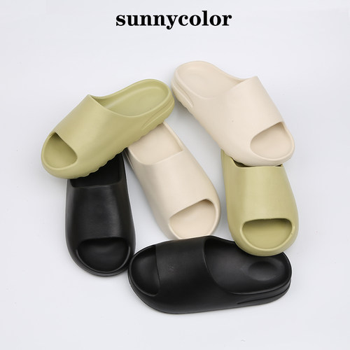SUNNYCOLOR拖鞋纯色简约感凉
