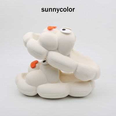 SUNNYCOLOR厚底可爱云朵凉拖鞋