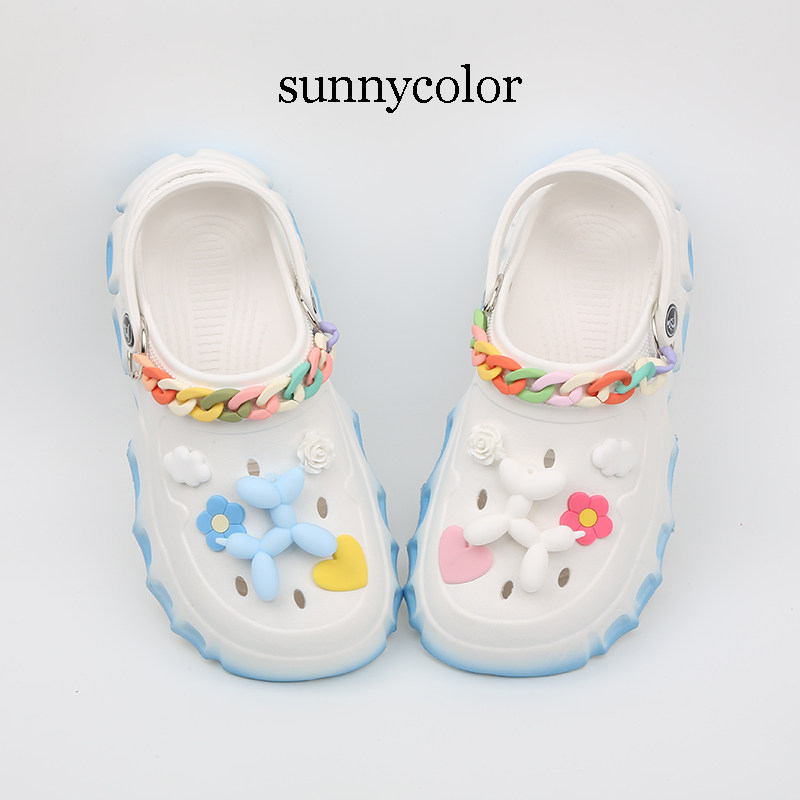 sunnycolor可爱时尚洞洞鞋