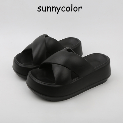 SUNNYCOLOR增高厚底简约凉拖鞋