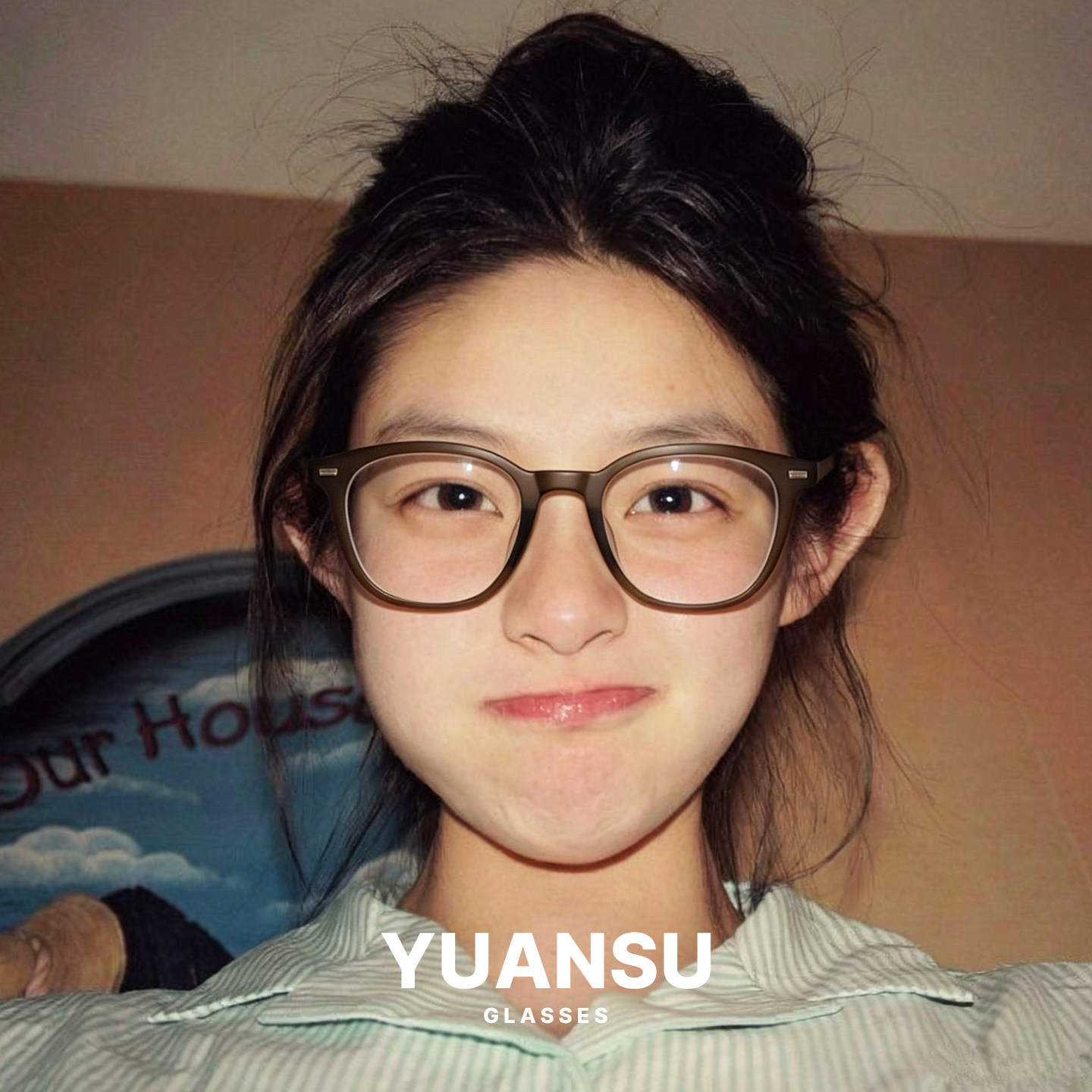 韩系磨砂眼镜框女近视可配度数黑框方圆脸素颜高级感超轻防蓝光