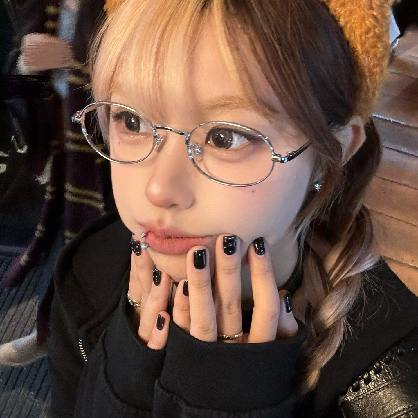 复古小脸书呆子金属框眼镜女网红同款金丝纯欲眼镜框架超轻近视镜