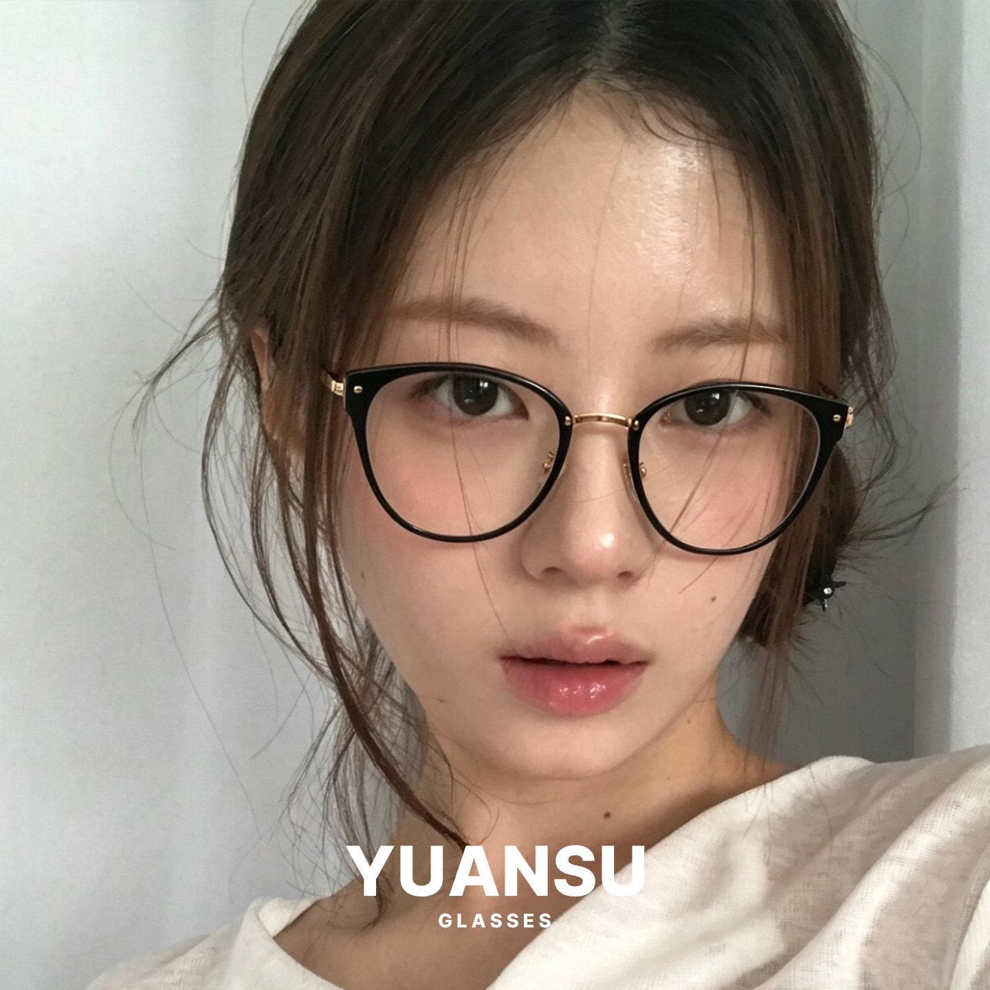 韩版素颜神器超轻tr90猫眼眼镜框女防蓝光可配度数大脸显瘦近视